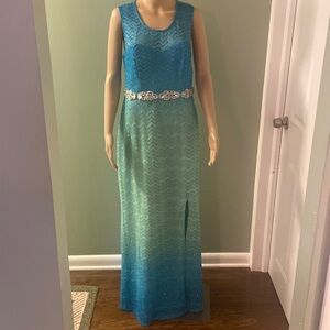 Mermaid rhinestone glitter dress size 14!